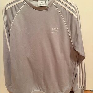 Adidas Gray thin Sweatshirt with White Stripes